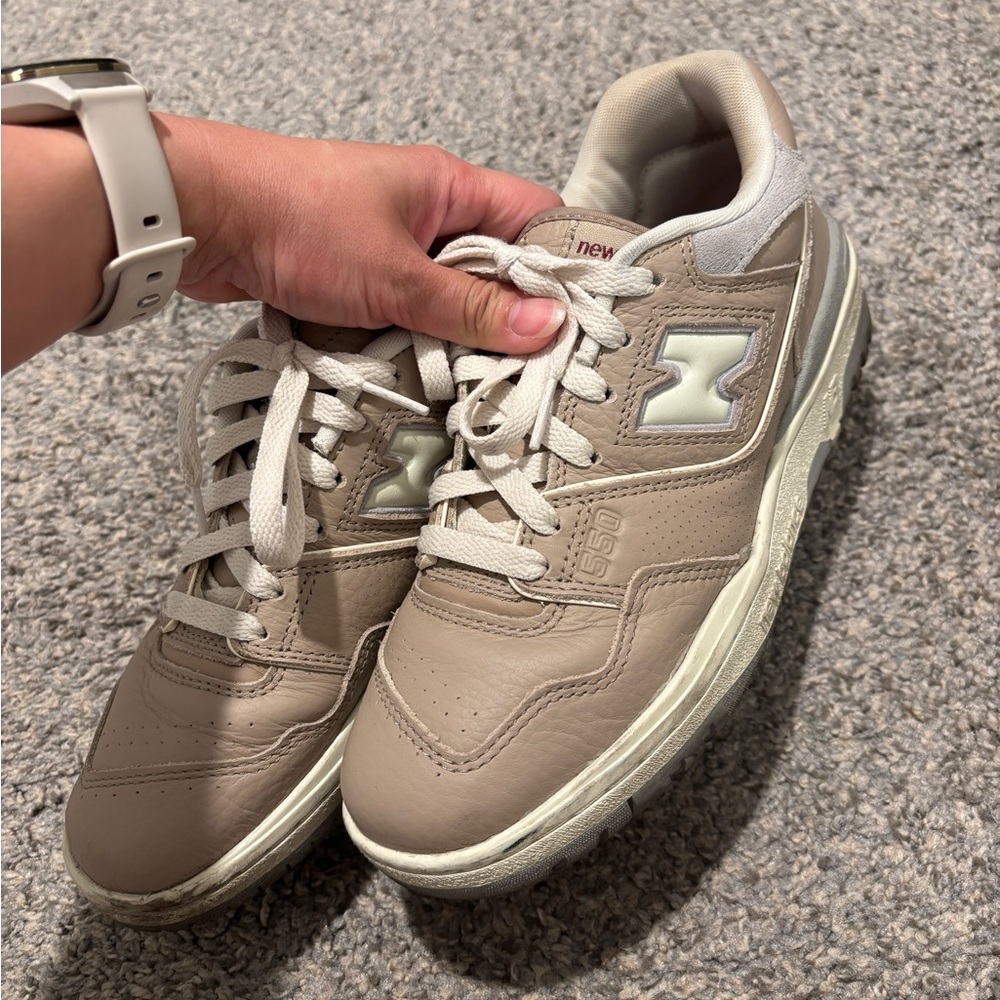 New Balance 550’s Leather Lunar New Year Driftwood Cream Gray BB550LY1
